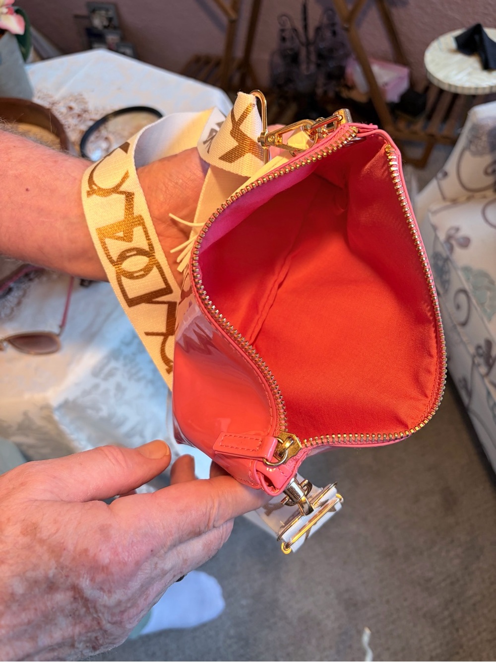 Prada Pink Patent Leather Cosmetic Crossbody Bag - Picture 6 of 8